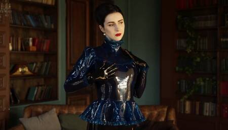 Catsuit and blouse perfect combination of latex (4K)