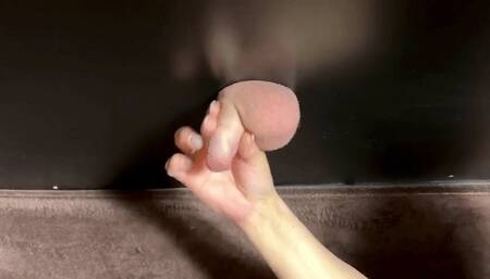 Ruined handjob on the milking table