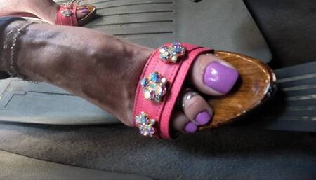 Platform Stiletto Kiara Mules Driving a Stick