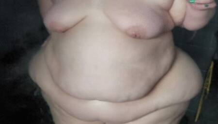 SSBBW Showers Her Body