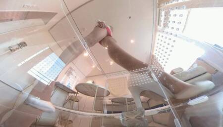 Michelle and her tiny test subject 4K version VR360