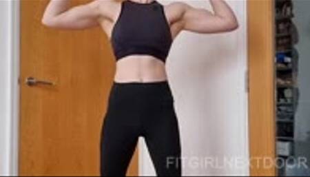 Clothed Orgasm with Bicep Flexing and Muscle Talk