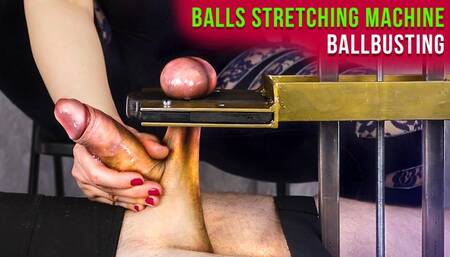 Extreme Hard Ballbusting and Balls Stretching Machine Femdom CBT