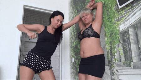 Lory punches me in the stomach very violently SV