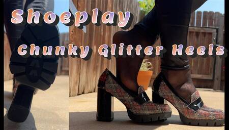 Shoeplay - Chunky Glitter Heels