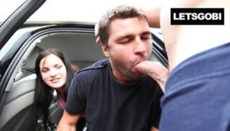 Roadside Cock Sharing with my confused Boyfriend