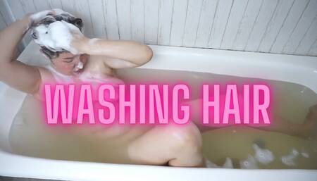 orgasming from washing hair