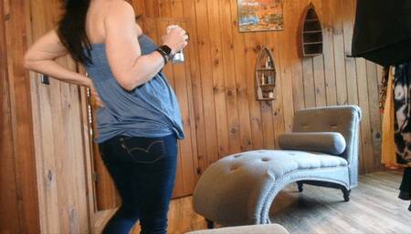 gassy pregnant wife teases and flirts pov