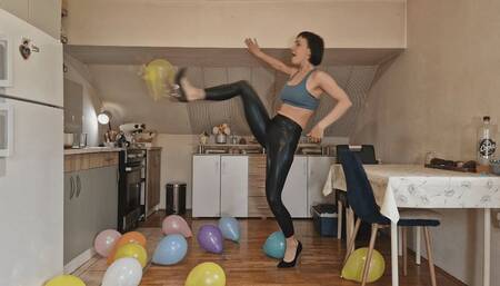 Popping balloons ninja style