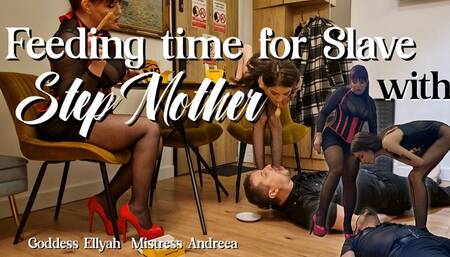 Feeding Time for Slave w Stepmom