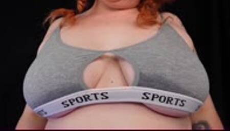 Worship Sweaty Sports Bra, Underboob and Big Tits WMV 1080