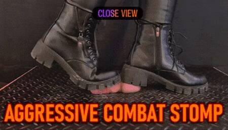 Aggressive CBT Stomping in Black Leather Combat Boots and Outfit with TamyStarly - (Close Version) Bootjob, Ballbusting, Heeljob, Femdom, Shoejob, Ball Stomping, Foot Fetish Domination, Footjob, Cock Board, Crush, Trampling