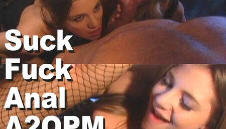 Aurora Snow & Holly Wellin & Grant Michaels Suck Fuck Anal A2OPM Snowball GMSC0965