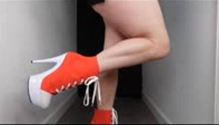 Stepmom Gives POV a JOI to her Muscular Calves in Red and White Ankle Boots MP4 640