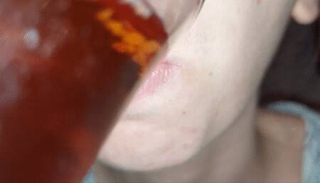 Orange soda in my mouth