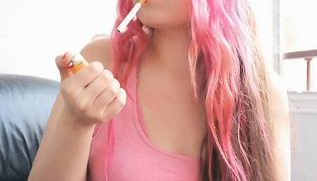 After workout smoke, wearing glasses