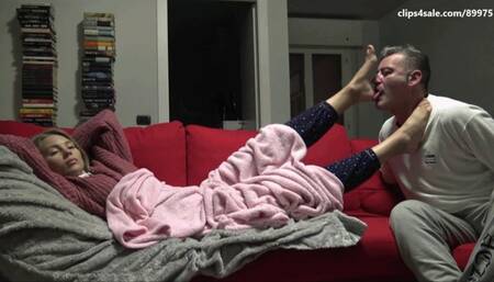 GABRIELLA - Watching my favourite movie - ENDLESS foot worship, face as a footstool