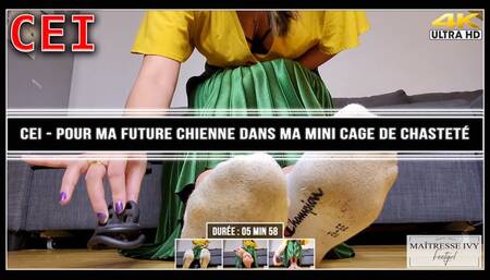 CEI - Pour ma future chienne dans ma mini cage de chasteté 4K