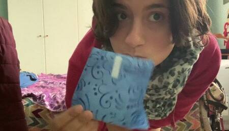 briefs and sanitary pad - personalized video