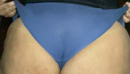 BBW Self Wedgie in Blue High Waist Panties