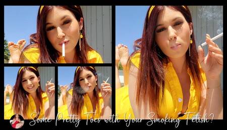 Smoking with My Cute Sexy Adorable Toes Wiggling in the Air