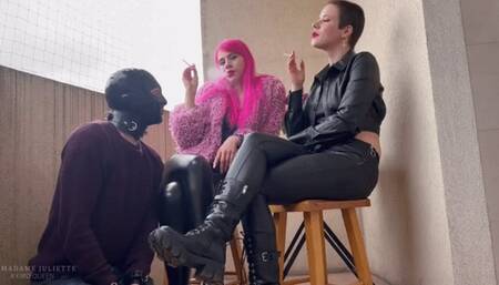 Human ashtray for Ladies