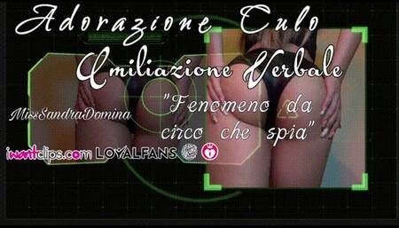 Fenomeno da Circo che Spia (adorazione del culo umiliazione verbale)