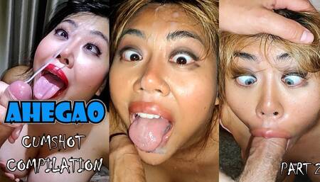 AHEGAO CUMSHOT COMPILATION PART 2