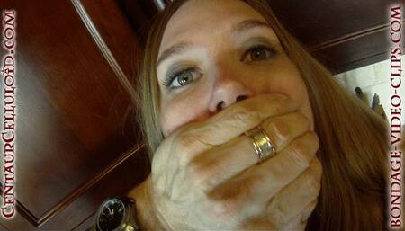 POV Bondage! YOU Are the Intruder! Barefoot Star Nine Handgagged, Hogtied, Groped by YOU! #bondage #DiD #hogtied