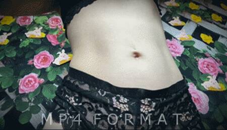 Yellow Butterfly Dangle Belly Button Fingering (HD) MP4