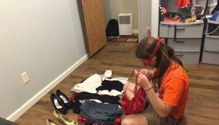 Mistress finds roommate going through her clothes, turns him into a woman