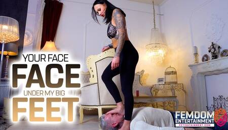 I love flattening slave faces under my feet ( Foot Domination & POV with Lady JoJo ) - FULL HD MP4