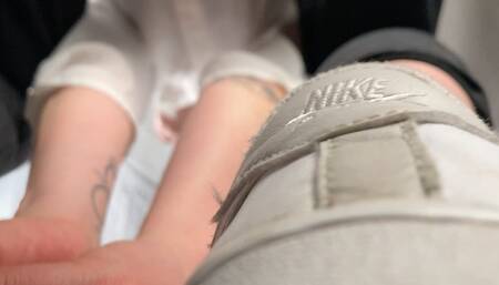 A CBT and Shoejob Dream in well worn and dirty white Nike AF´s - slavecam - HD