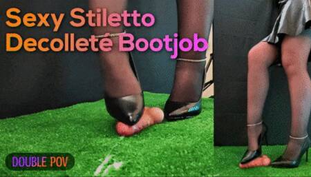 Sexy Stiletto Decolleté Bootjob & Sounding Heel Insertion with TamyStarly - (Double Version) Ballbusting, Heeljob, Femdom, Shoejob, Ball Stomping, Foot Fetish Domination, Footjob, Cock Board, Crush, Trampling