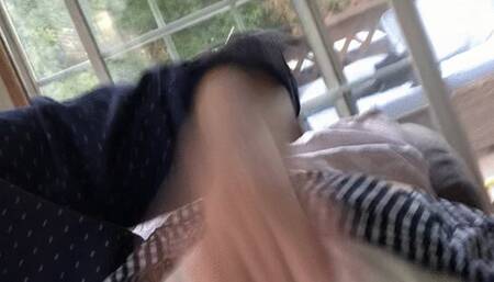 Cute diapered over the knee spanking