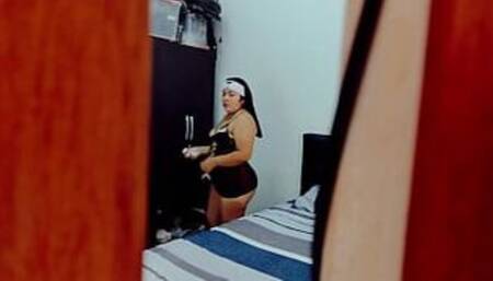 hidden camera to the perverted nun, I discovered her masturbating Chapter 3 INSTAGRAM JSEXYCOUPLE17