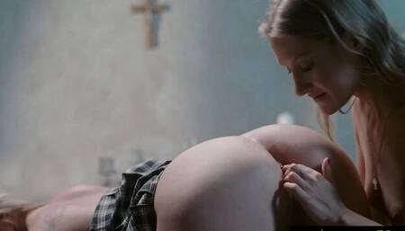 Compilation with astonishing lesbian girls licking and fingering wet cunts