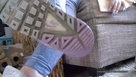 shoe prints on the skin with sweet shoes