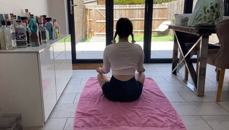 Housewife loves to do yoga