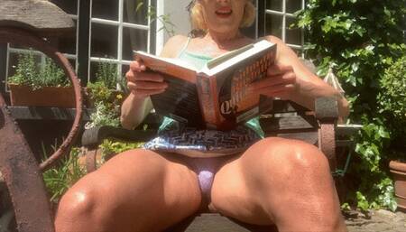 Lilac thong in the sun