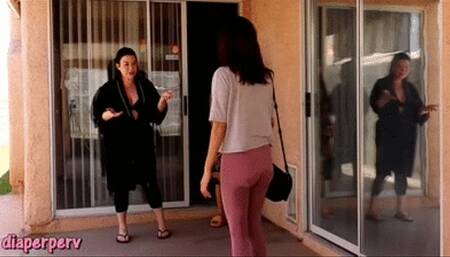 ABG Jade Janzten diapered after wetting pants IPOD