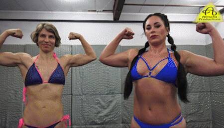 Marina vs Kiniku female wrestling match