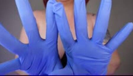 JOI to Blue Surgical Gloves while I Caress my Big Tits WMV 1080