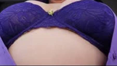 Goth Girl GROWTH! Curvy Gothic Witch with Purple Hair rapidly grows from Messed up Potion MP4 640 Dress destruction and Buttons Popping