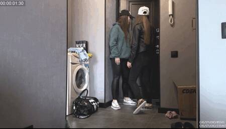 045rb Party 2 Then we brought the slave into the apartment, our shoes are in saliva, he will polish them to a shine! [4k]