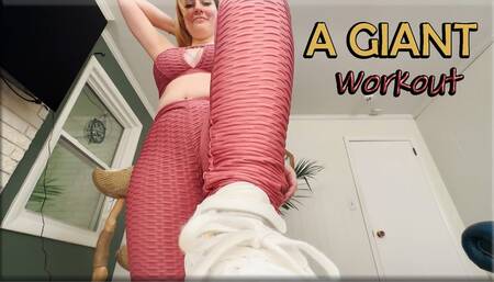 A Giant Workout - Unaware Giantess with Jacquelyn Velvets