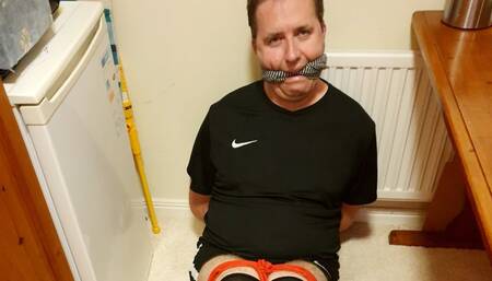 Teasing a tied up footballer's cock with my wand -BBW domination,BBW bondage,amateur,male bondage,bound and gagged man,man in bondage,soccer kit,football kit,socks,rope bondage,gay bondage,socks,man tied up,wand,edged,edging,