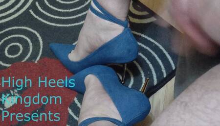 Man In New Pair Jeans High Heels