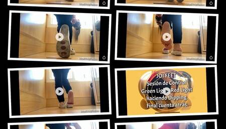 JOI FEET GREEN LIGHT - RED LIGHT Control session WITH DIPPING