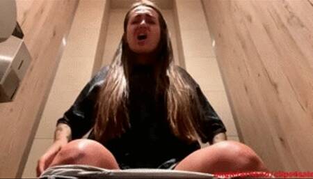 Uncorking in a public toilet wmv